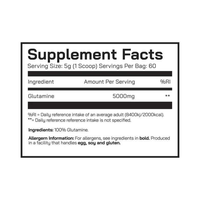 GLUTAMINE-300G-FACTS